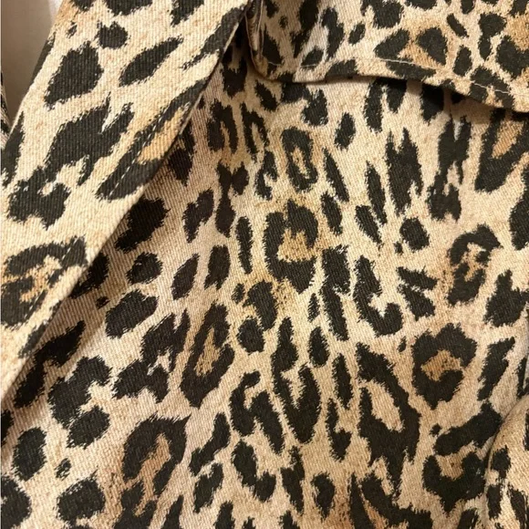 J.Crew Collection Leopard Tailored Trench Coat - Picture 4 of 10